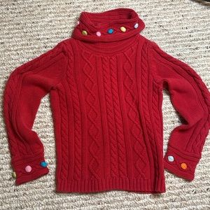 Cable Knit Pom Pom Sweater